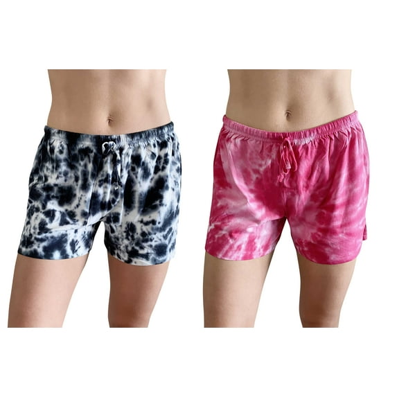 Just Love Womans Pajamas Shorts PJs Sleepwear (Pack of 2) 6861-I-XL (Tie Dye Group 7, X-Large)