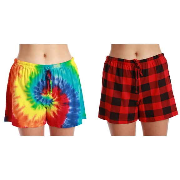 Just Love Womans Pajamas Shorts PJs Sleepwear (Pack of 2) 6861-I-XL (Tie Dye Group 9, Small)