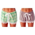 thumbnail image 1 of Just Love Womans Pajamas Shorts - PJs - Sleepwear (Pack of 2) (Mint Plaid - Grey Plaid (Pack of 2), Large), 1 of 2