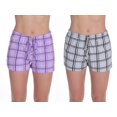 thumbnail image 1 of Just Love Womans Pajamas Shorts - PJs - Sleepwear (Pack of 2) (Plaid Purple - Plaid Grey (Pack of 2), Small), 1 of 5