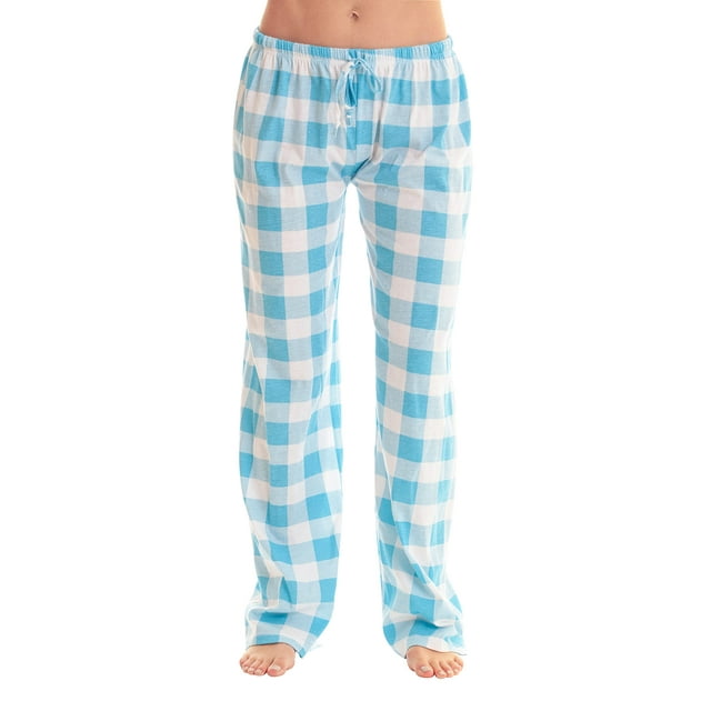 Just Love Women Buffalo Plaid Pajama Pants Sleepwear. (Blue White ...