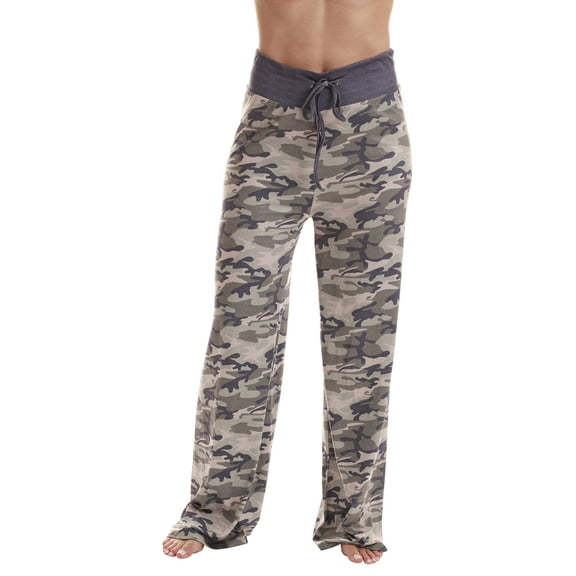 Just Love Women Buffalo Plaid Pajama Pants Sleepwear (Camouflage, Large)