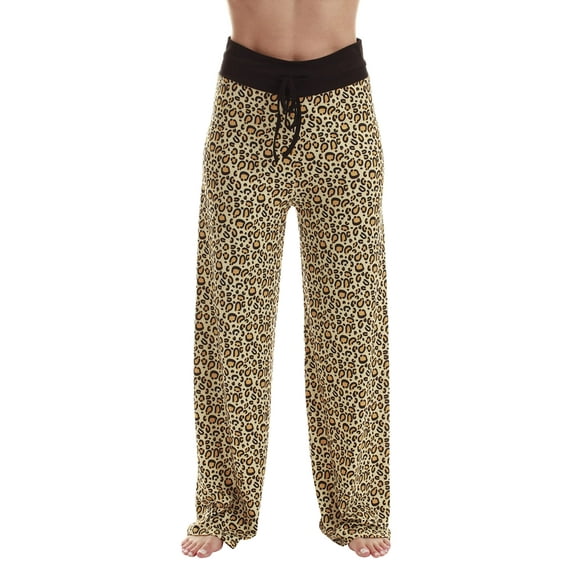 Just Love Women Buffalo Plaid Pajama Pants Sleepwear (Cheetah, Large)