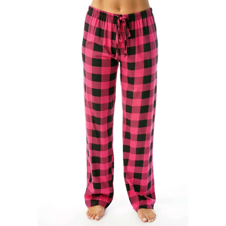 Just Love Women Buffalo Plaid Pajama Pants Sleepwear. (Fuchsia