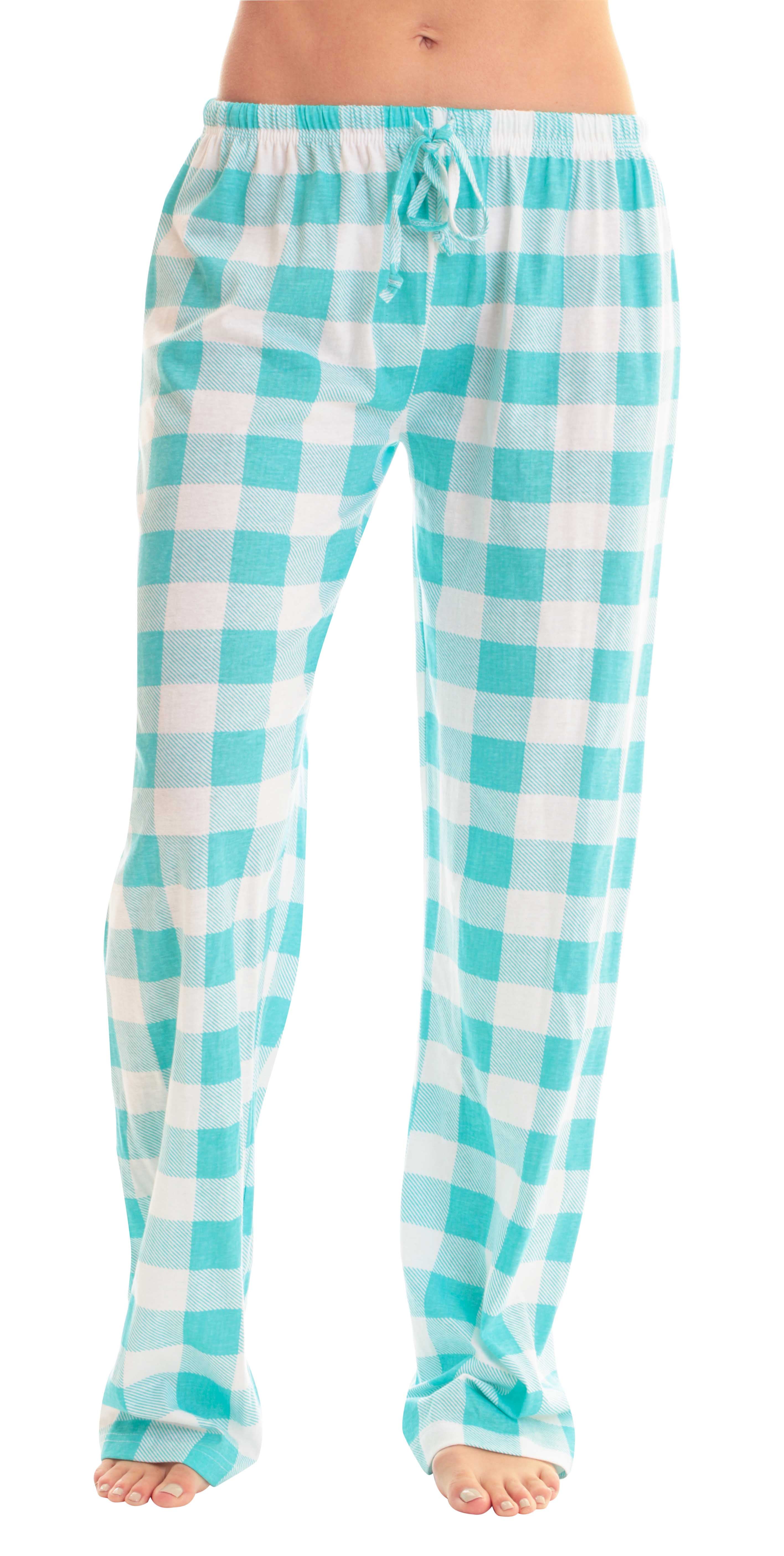 Just Love Women's Buffalo Plaid Pajama Pants, Cotton Sleepwear (Mint ...