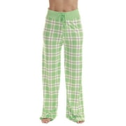 Just Love Women Buffalo Plaid Pajama Pants Sleepwear (Mint White Plaid, Medium)