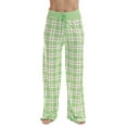 thumbnail image 1 of Just Love Women Buffalo Plaid Pajama Pants Sleepwear (Mint White Plaid, Small), 1 of 3