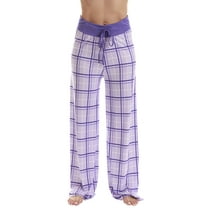 Just Love Women Buffalo Plaid Pajama Pants Sleepwear (Purple Plaid, 2X)