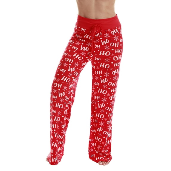 Just Love Women Buffalo Plaid Pajama Pants Sleepwear (Red Xmas, X-Large)