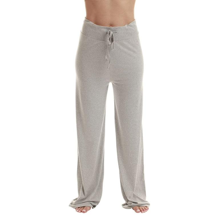 Just Love Women Buffalo Plaid Pajama Pants Sleepwear (Solid Heather Grey,  Small) 