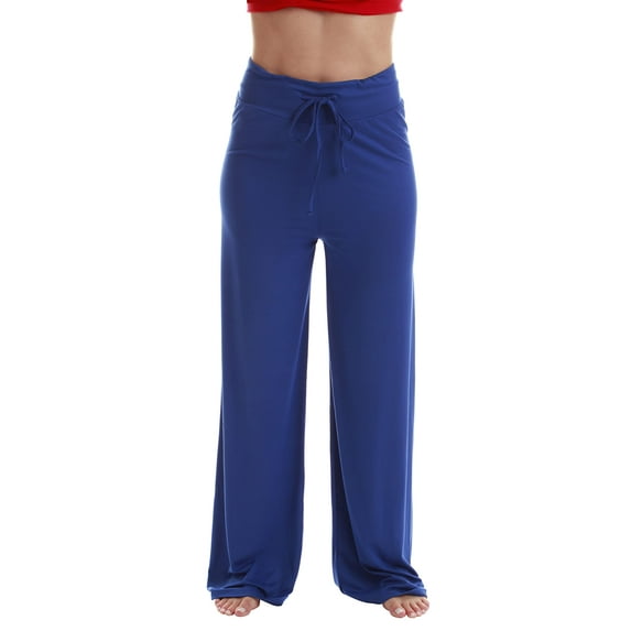 Just Love Women Buffalo Plaid Pajama Pants Sleepwear (Solid Navy, X-Large)