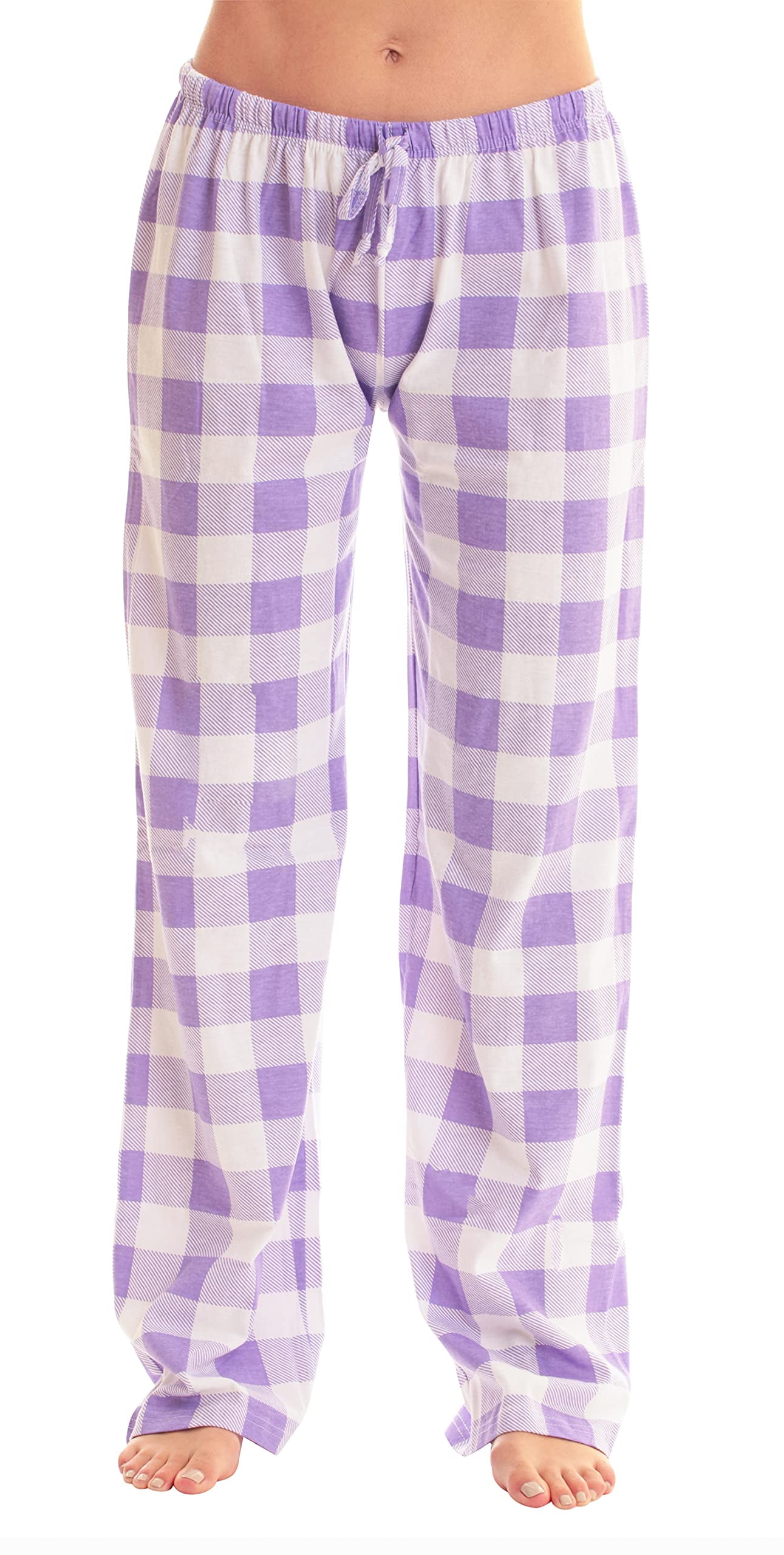 Toamir Women Buffalo Plaid Pajama Pants Sleepwear (Royal Black Buffalo Plaid,  3X) 