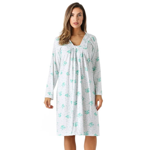 Just Love Women Nightgown - Soft and Comfortable Sleepwear for Lounging and Sleeping (Mint, X-Large)
