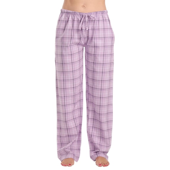 Just Love Women Pajama Pants 7051-10774-XS-SIOC (Purple Plaid - 100% Cotton Flannel, 2X)