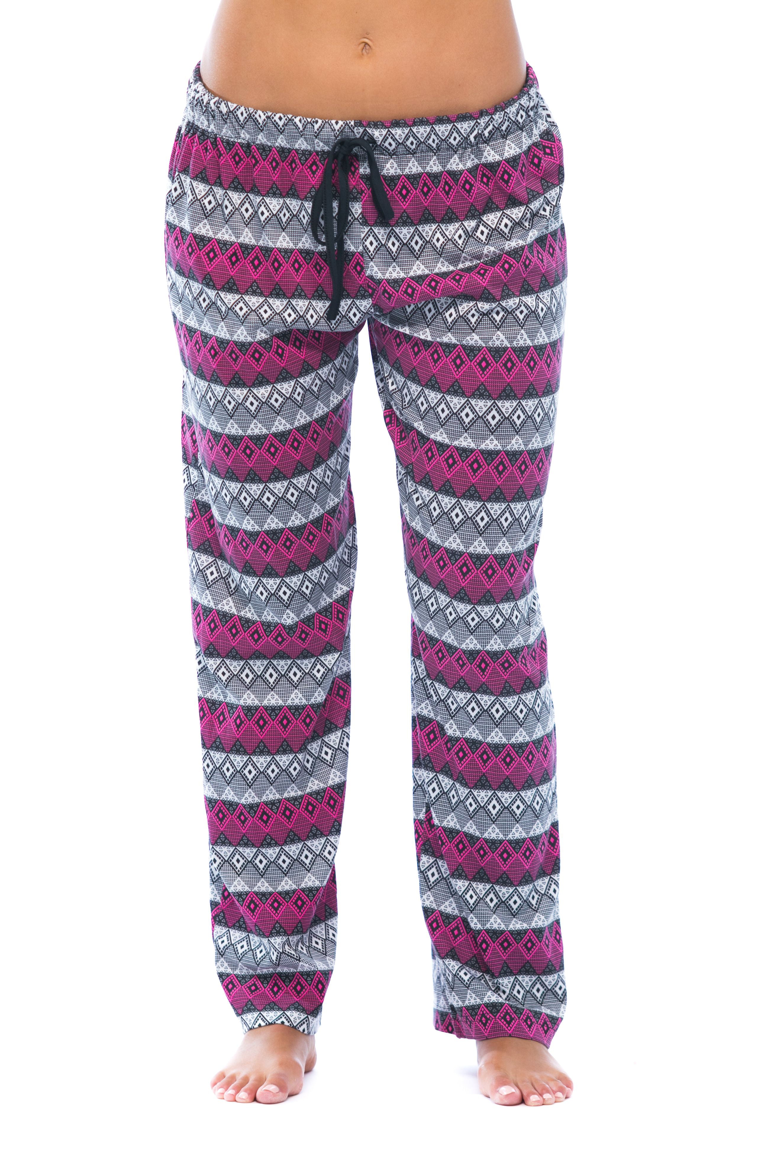Just Love Silky Soft Women's Pajama Pants - Stretchy Sleepwear for a Great  Night's Rest (Pink With Black Dots, Small) 