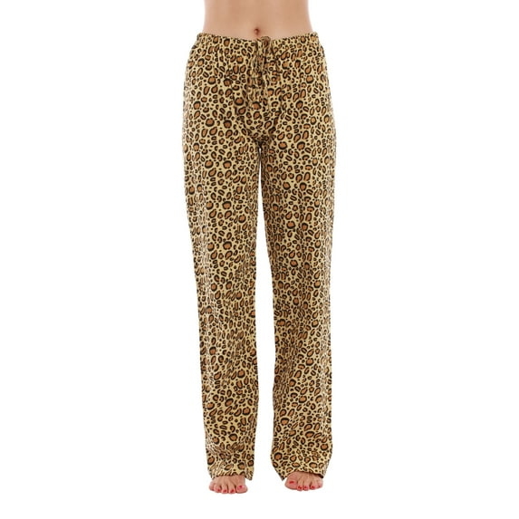 Just Love Women Pajama Pants Sleepwear (Beige Cheetah, 1X)