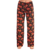 Just Love Women Pajama Pants Sleepwear Black - Halloween Pumpkins, X-large