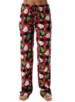 Susanny Womens Christmas Pajama Bottoms Plaid Christmas Straight