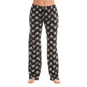 Just Love Women Pajama Pants Sleepwear (Black - Skeleton, Medium)
