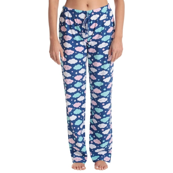 Just Love Women Pajama Pants Sleepwear (Blue - Sleepy Cloud, 1X)