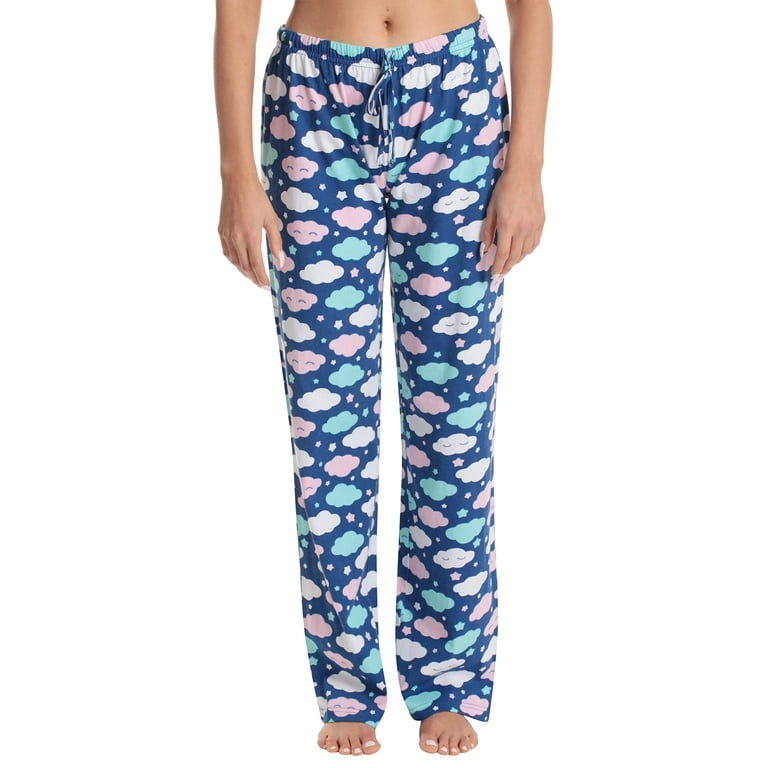 Just Love Women Pajama Pants Sleepwear Blue Sleepy Cloud Small