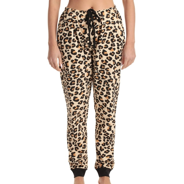 Just Love Women Pajama Pants Sleepwear (Cheetah Jogger, XLarge
