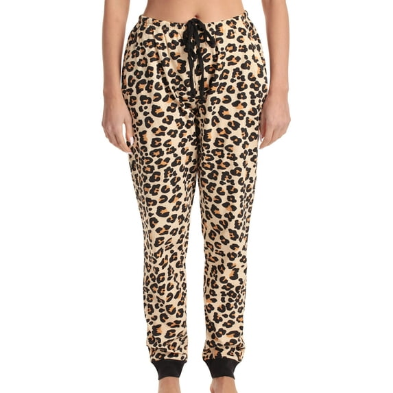 Just Love Women Pajama Pants Sleepwear (Cheetah Jogger, X-Small)