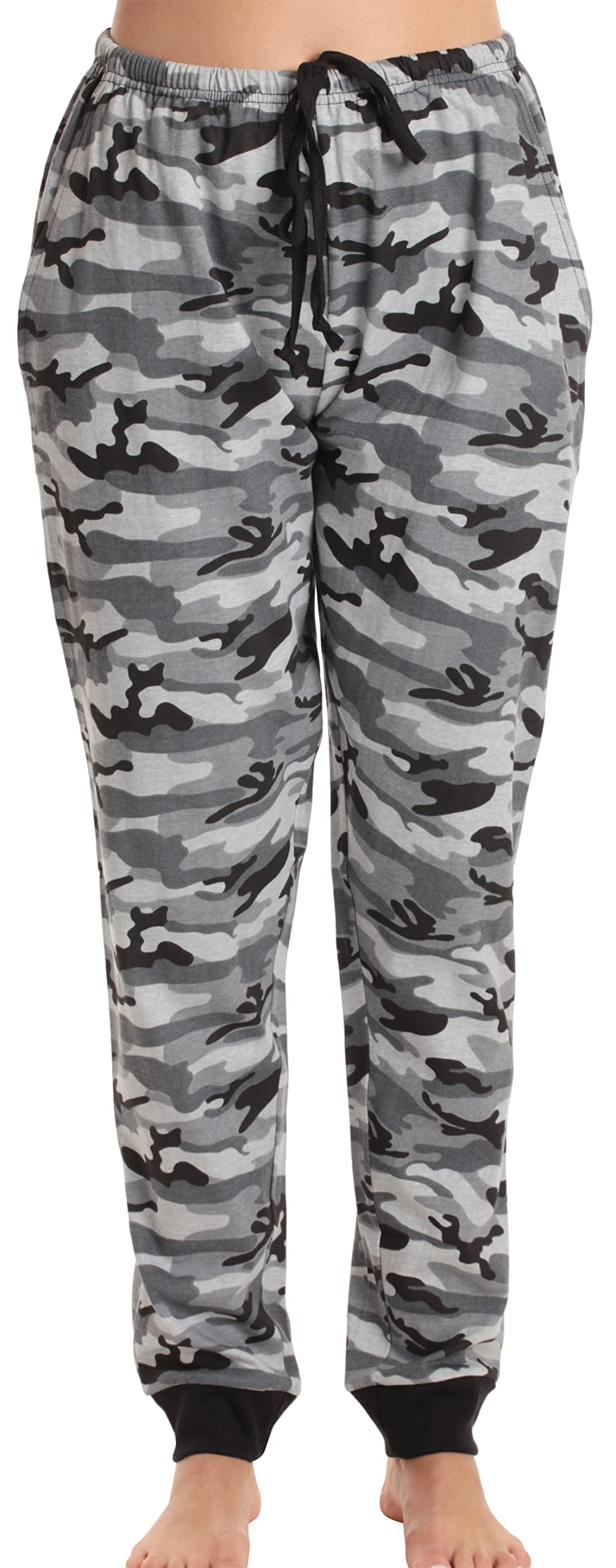 Just Love Women Pajama Pants Sleepwear (Grey - Camouflage