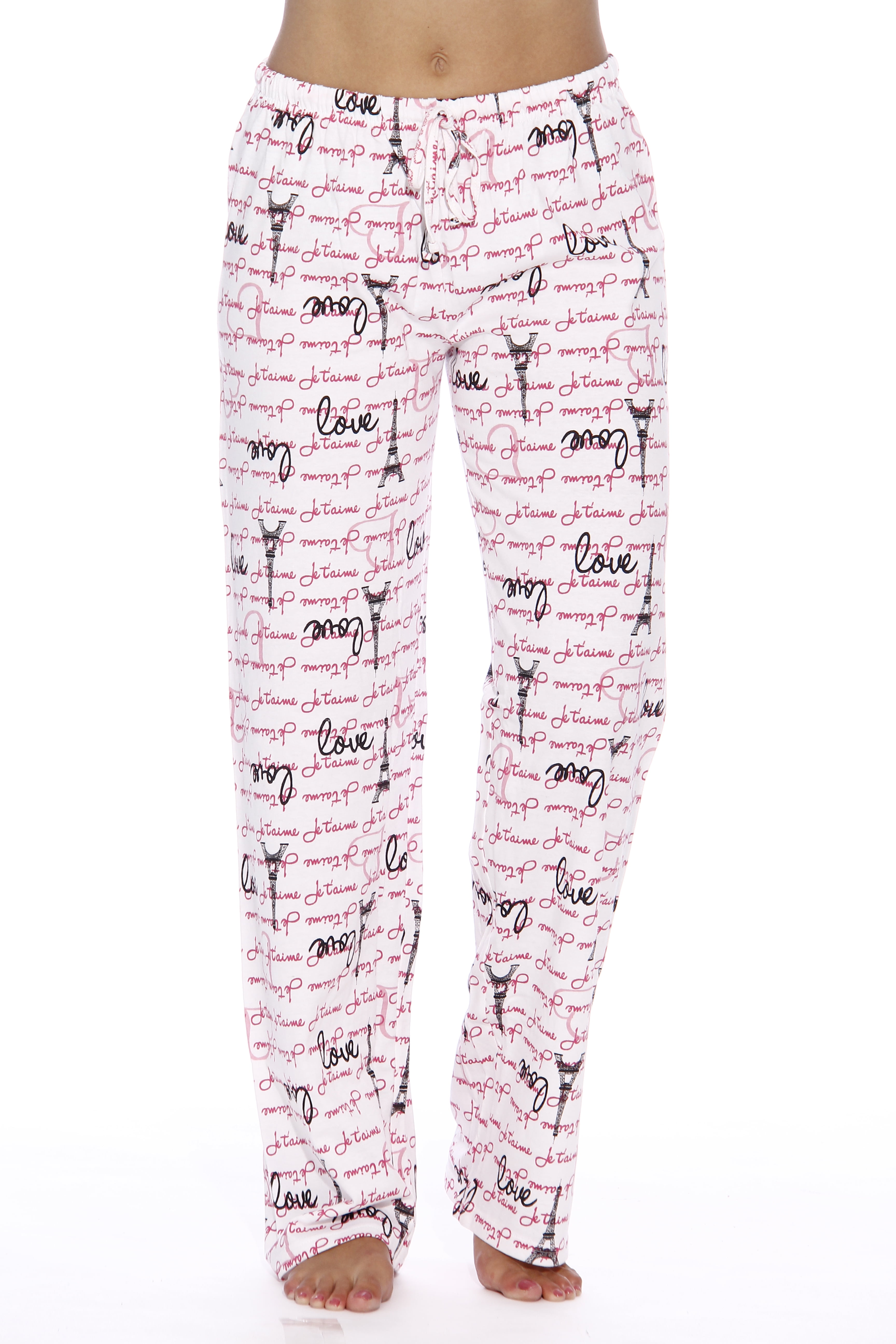 Just Love Women Pajama Pants / Sleepwear / PJs (Love Paris Pink