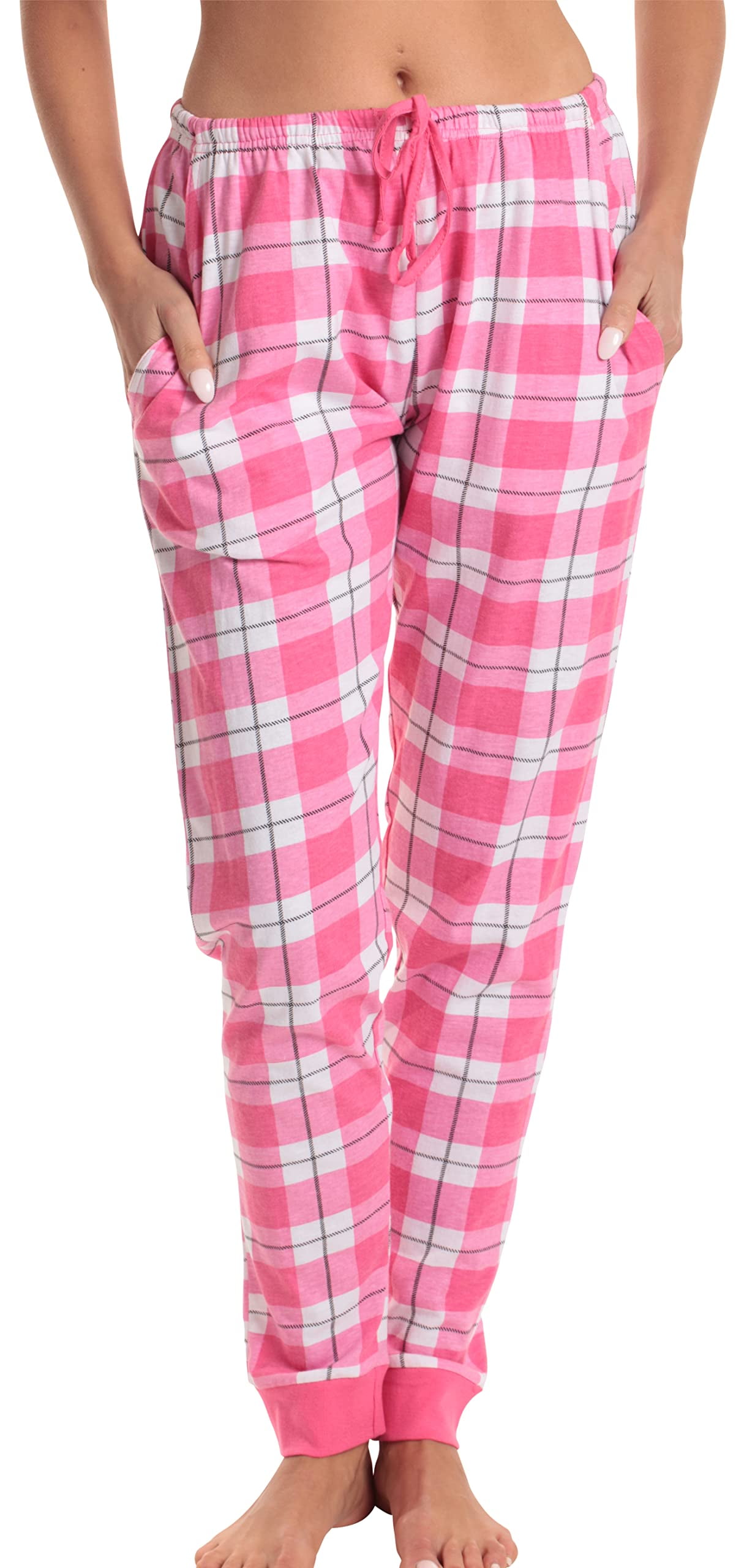 Pink Plaid Women's Joggers