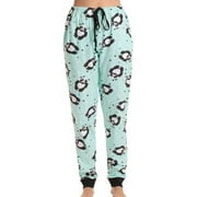 Just Love Women Pajama Pants Sleepwear (Mint - Panda Jogger, X-Small)