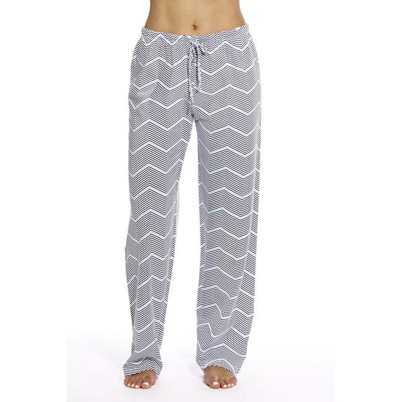 Just Love Women Pajama Pants / Sleepwear (Navy / Aqua Chevron, 2X)