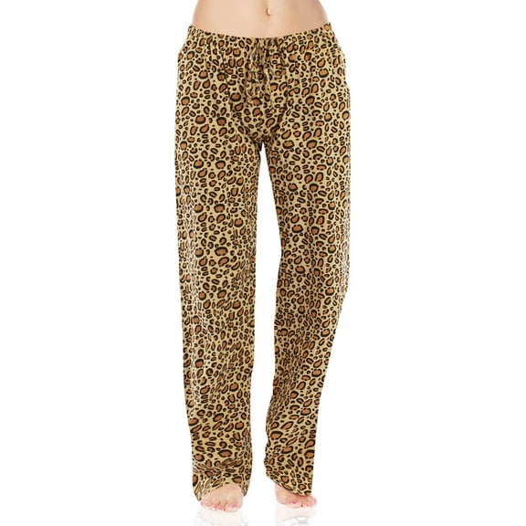 Just Love Women Pajama Pants / Sleepwear / PJs (Beige Cheetah, Large)