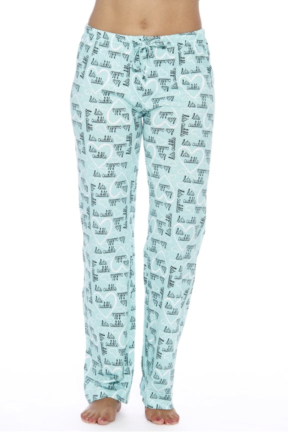 Women Pajama Pants / Sleepwear / PJs (Cuddle Me Mint, Medium)