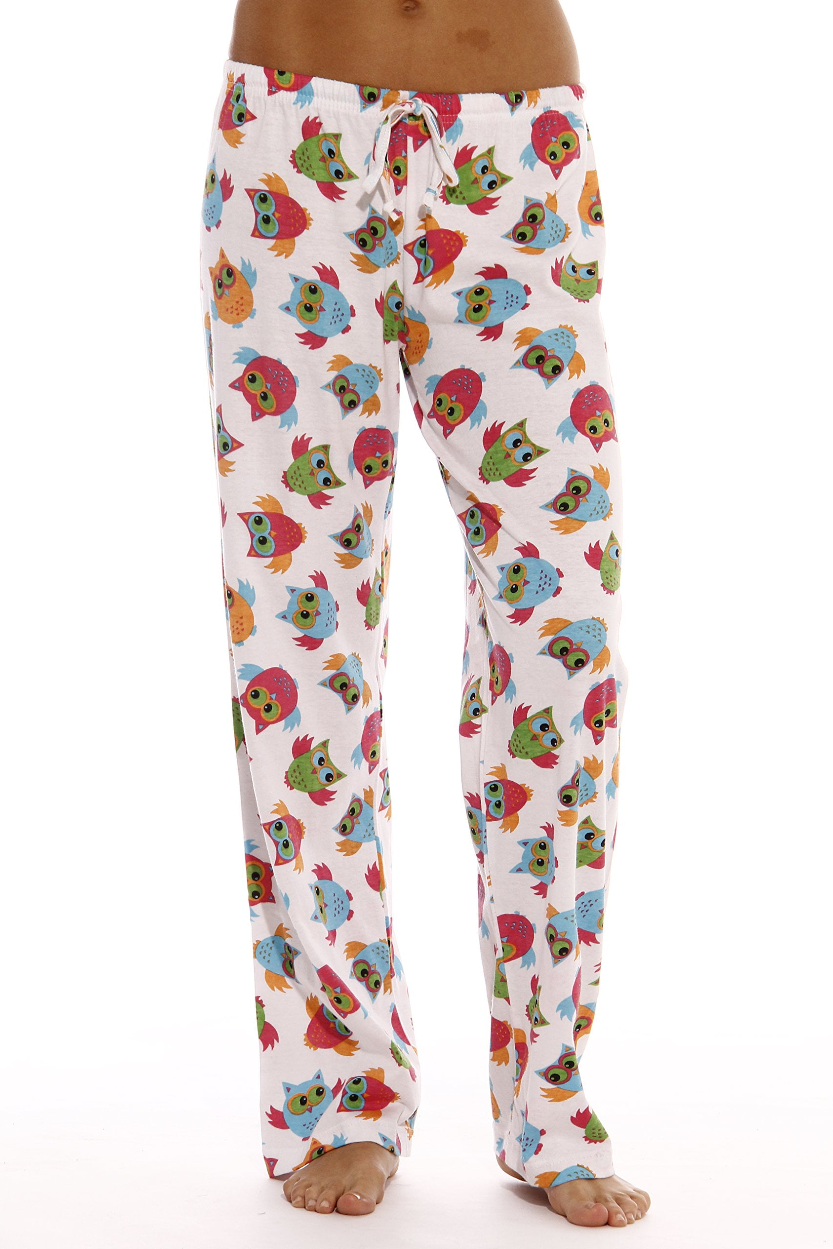 Just Love Women Pajama Pants / Sleepwear / PJs (Flying Owls White, 2X) 