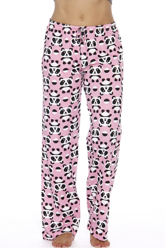 Women Pajama Pants / Sleepwear / PJs (Panda Coral, 1X)