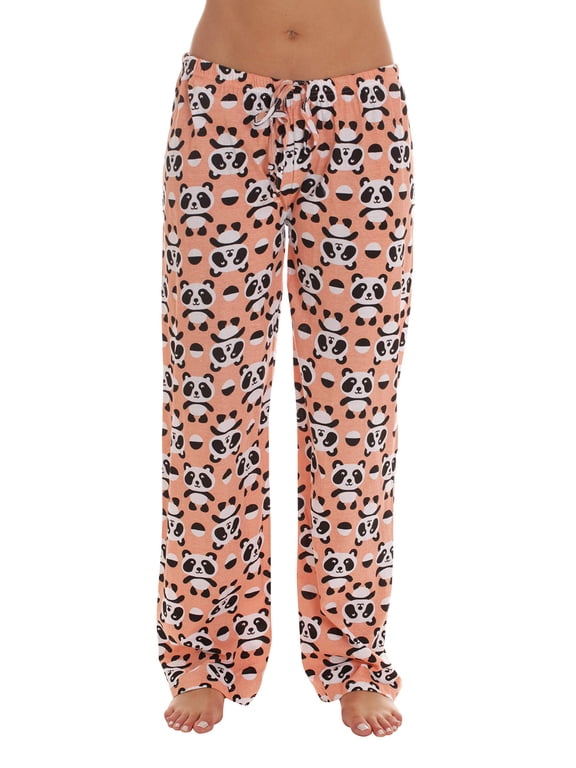 Women Pajama Pants / Sleepwear / PJs (Panda Coral, X-large)