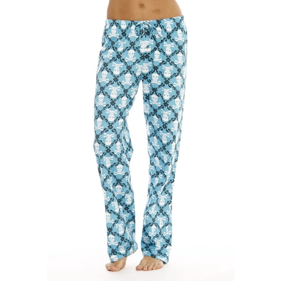 Just Love Women Pajama Pants / Sleepwear / PJs (Skulls Blue, 2X)