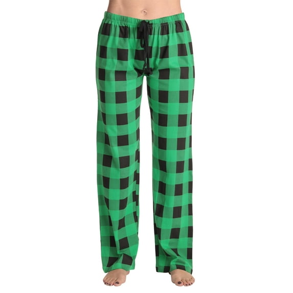 Just Love Women Pajama Pants Sleepwear Pajamas 6324-10195-GB-S (Small, Buffalo Plaid - Green Black)