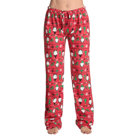 Just Love Women Pajama Pants Sleepwear Pajamas 6324-10765-M (Medium, Red - Xmas Gnome Fairisle)
