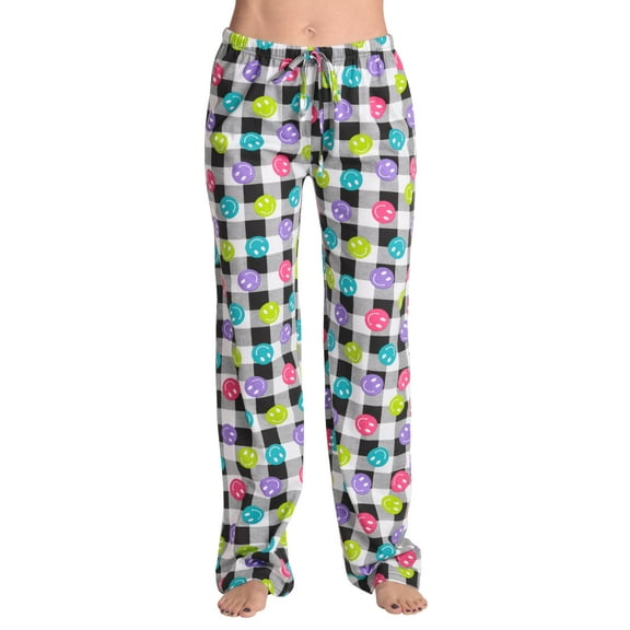 Just Love Women Pajama Pants Sleepwear Pajamas 6324-10767-M (Medium, Multi - Buffalo Plaid Smiley)
