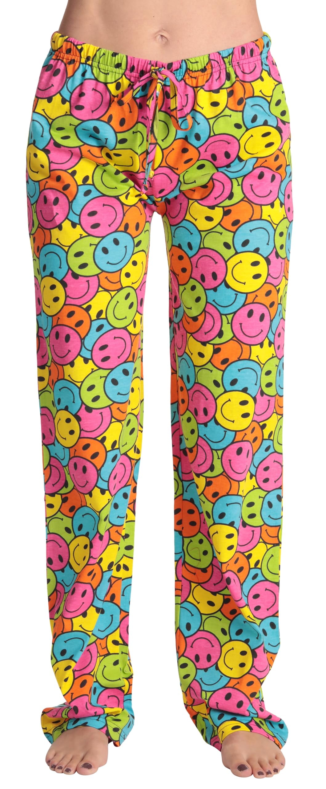 Just Love Women Pajama Pants Sleepwear Pajamas 632410768L (Large, Multi Tossed Smiley