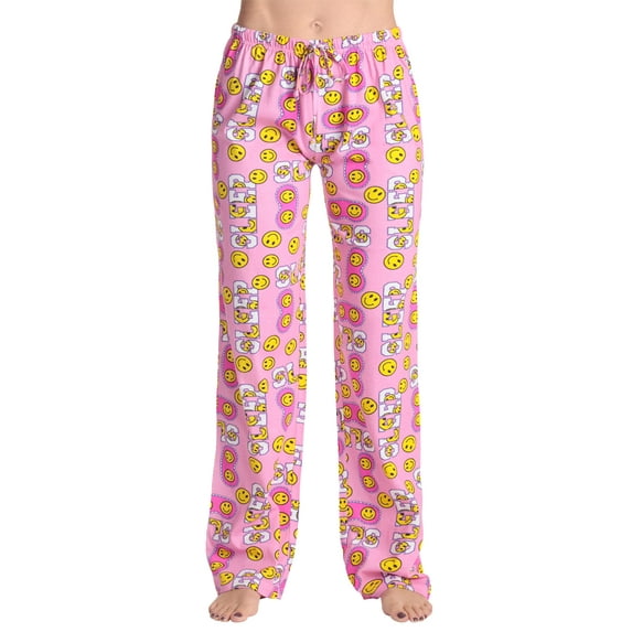 Just Love Women Pajama Pants Sleepwear Pajamas 6324-10769-M (Medium, Pink - Sleep Smiley)