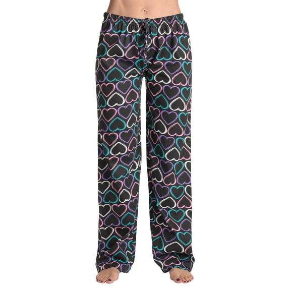 Just Love Women Pajama Pants Sleepwear Pajamas 6324-10770-3X (3X, Black - Chalk Hearts)