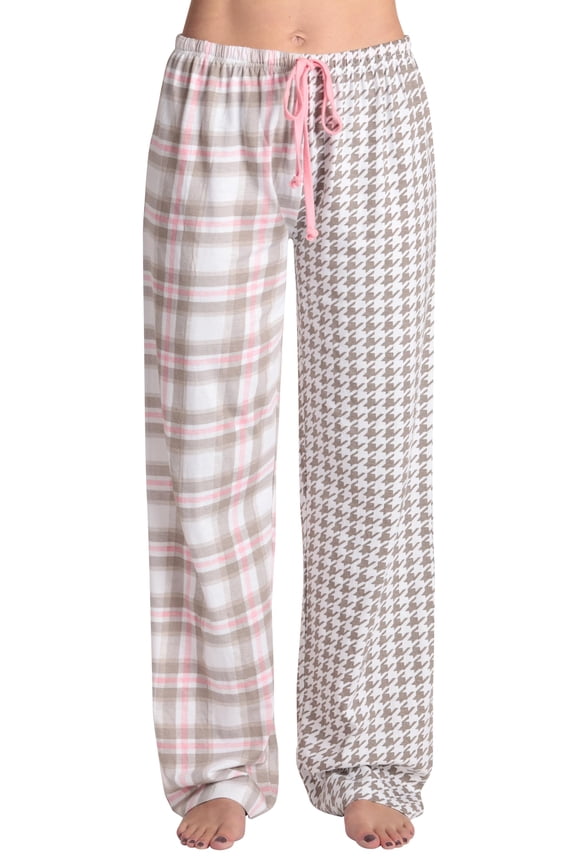 Women Pajama Pants Sleepwear Pajamas 6324-10775-M (Medium, Multi - Plaid Houndstooth)