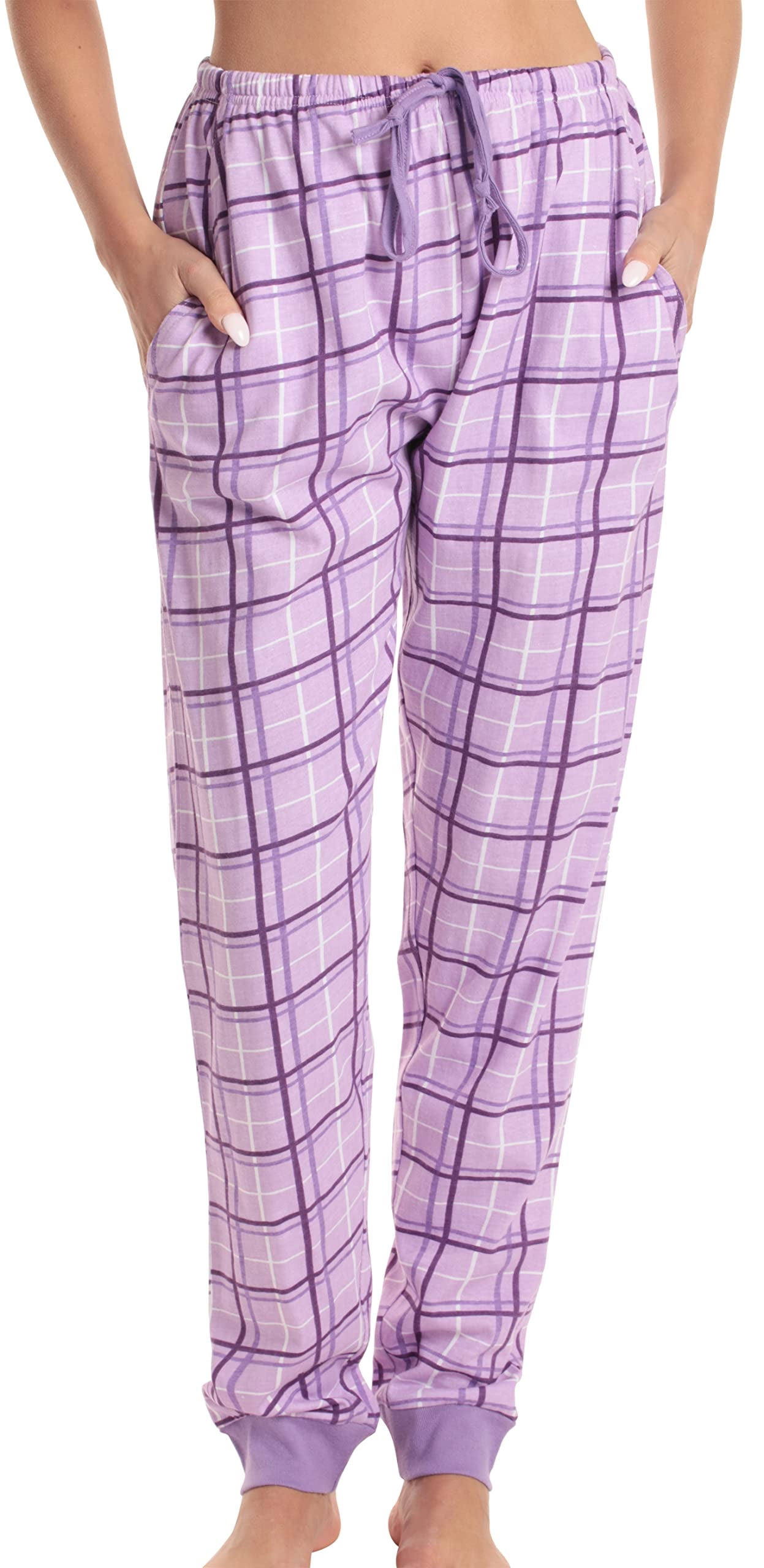 Purple plaid pajama pants outlet