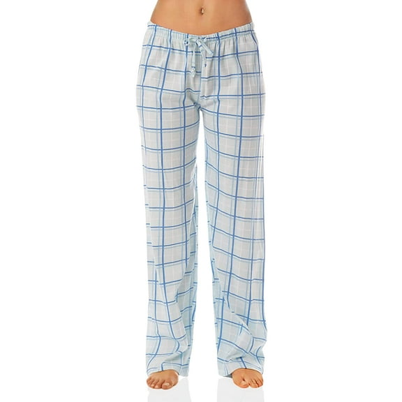 Just Love Women Plaid Pajama Pants Sleepwear 6324-COR-10281-1X (Blue Plaid, 3X)