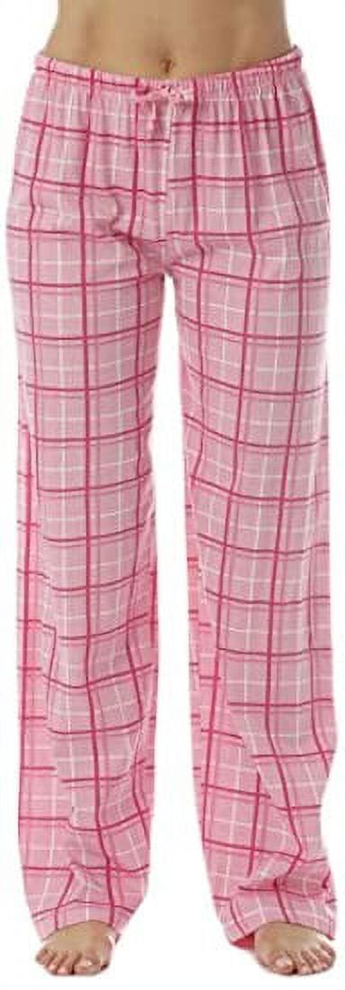 Just Love Women Plaid Pajama Pants Sleepwear 6324-COR-10281-1X (Pink Plaid,  2X)