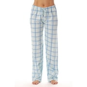 Just Love Women Plaid Pajama Pants Sleepwear Blue Plaid, 2X