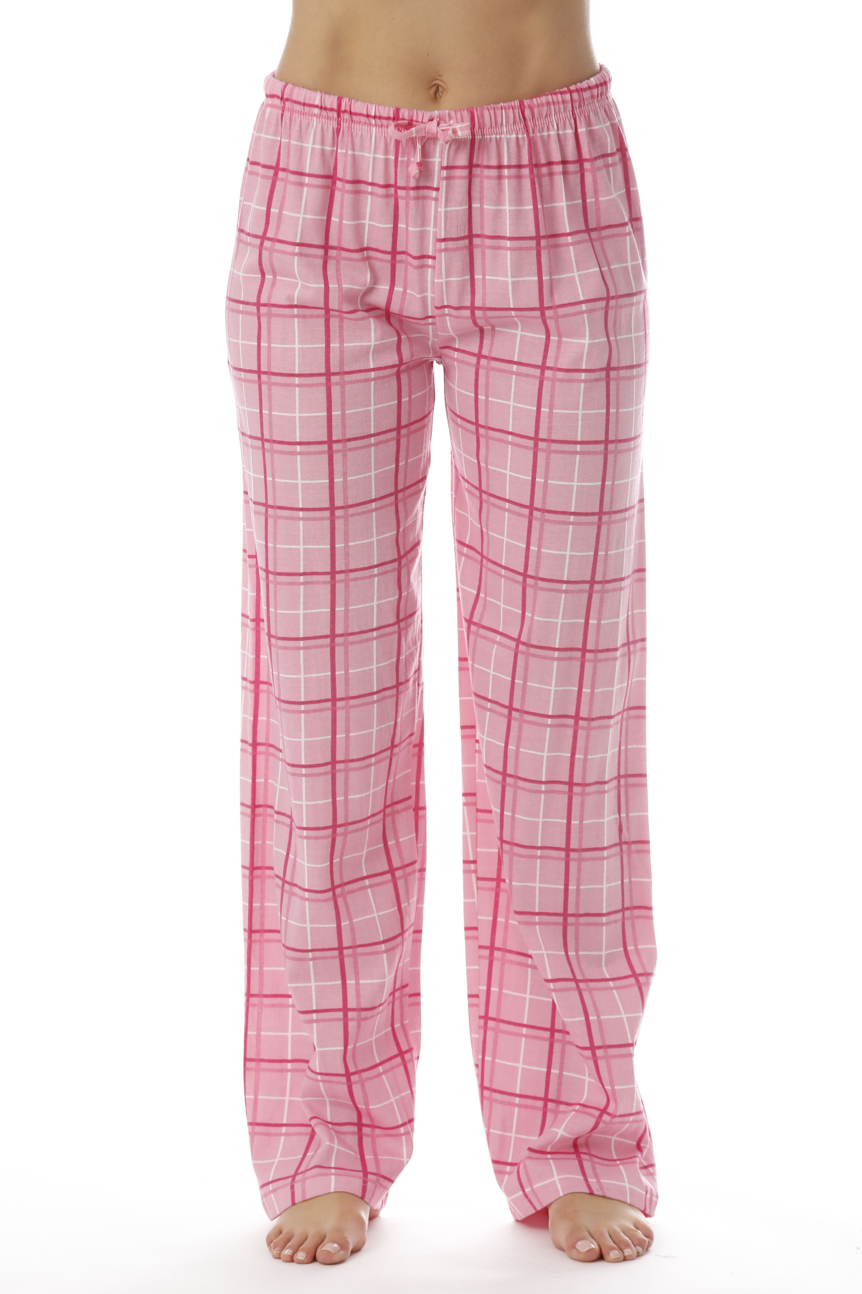 Just Love Women Plaid Pajama Pants Sleepwear (Pink Plaid, 1X)